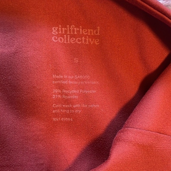 Girlfriend Collective Compressive High‎ Rise Leggings Women’s Size Small Orange - Picture 8 of 8